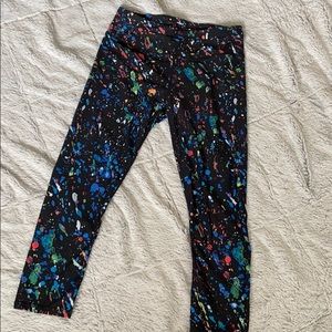 Fabletics paint splatter patterned leggings